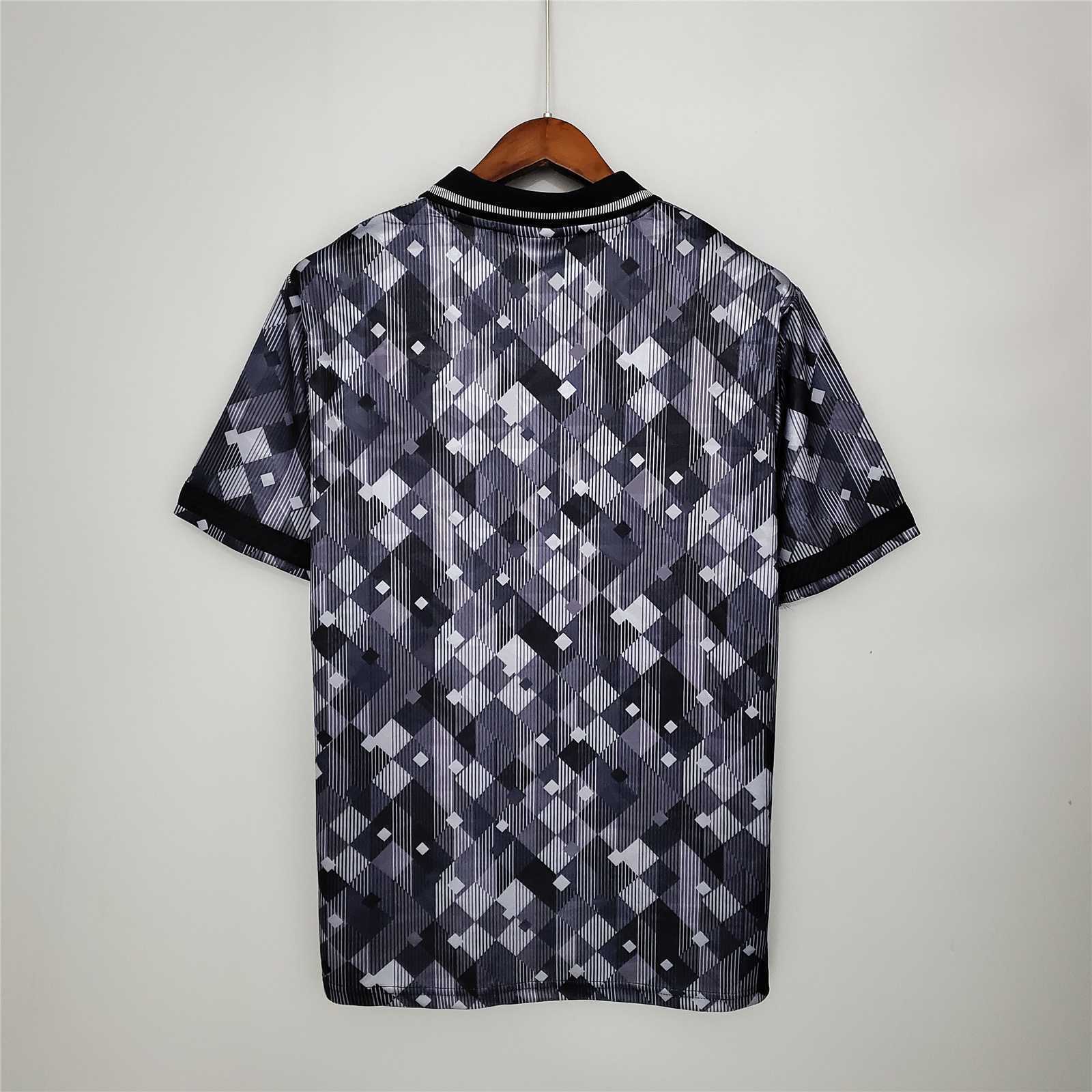 1990 England black away Shirt