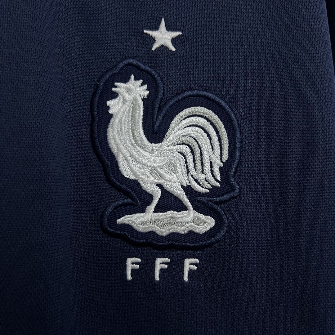 2014 France Home Retro Long Sleeve Shirt