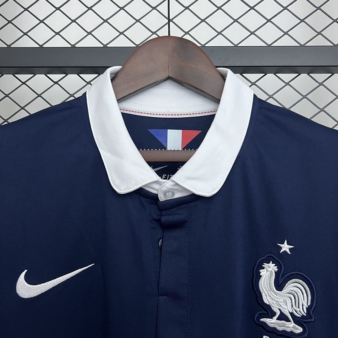 2014 France Home Retro Long Sleeve Shirt