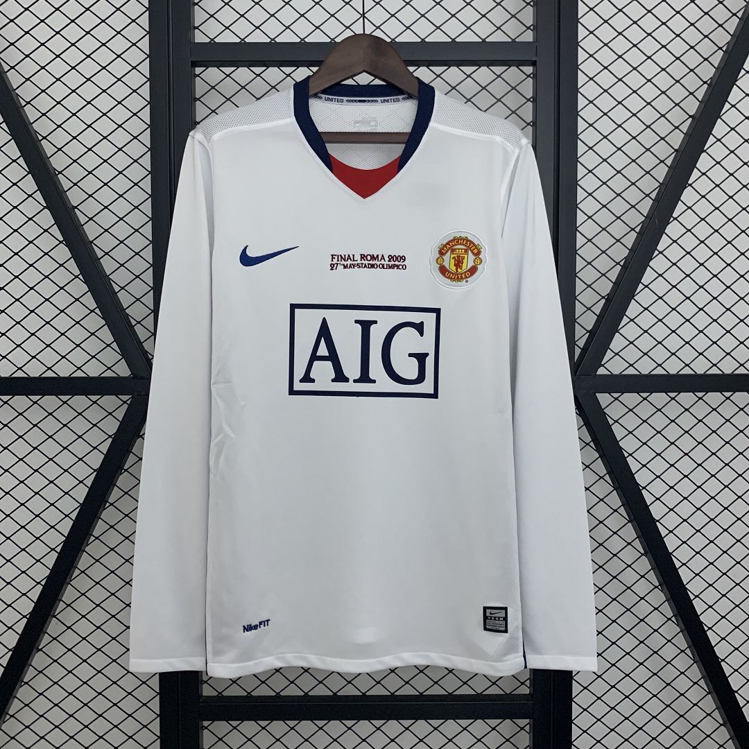 08-09 Manchester United Away Retro Champions Final Long Sleeve Shirt
